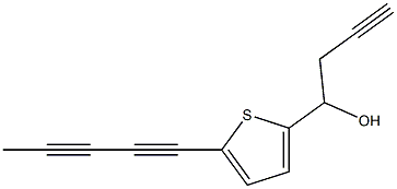4-[5-(1,3-Pentadiynyl)thiophen-2-yl]-1-butyn-4-ol,,结构式