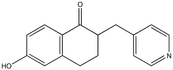 3,4-Dihydro-6-hydroxy-2-(4-pyridinylmethyl)naphthalen-1(2H)-one Struktur