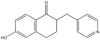 3,4-Dihydro-6-hydroxy-2-(4-pyridinylmethyl)naphthalen-1(2H)-one Structure