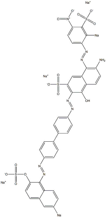 7-Amino-4-hydroxy-3-[[4'-[(2-hydroxy-6-sodiosulfo-1-naphthalenyl)azo]-1,1'-biphenyl-4-yl]azo]-8-[(4-nitro-2-sodiosulfophenyl)azo]naphthalene-2-sulfonic acid sodium salt