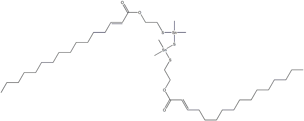 ビス[ジメチル[[2-(1-ペンタデセニルカルボニルオキシ)エチル]チオ]スタンニル]スルフィド 化学構造式