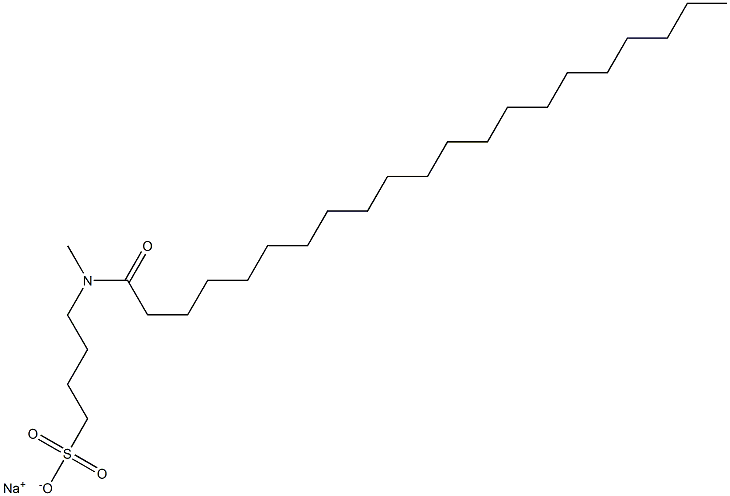 4-[N-(1-Oxohenicosyl)-N-methylamino]-1-butanesulfonic acid sodium salt 结构式