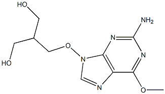 2-Amino-6-methoxy-9-(3-hydroxy-2-hydroxymethylpropyloxy)-9H-purine Structure