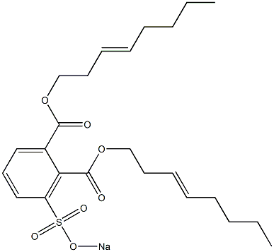 3-(Sodiosulfo)phthalic acid di(3-octenyl) ester,,结构式