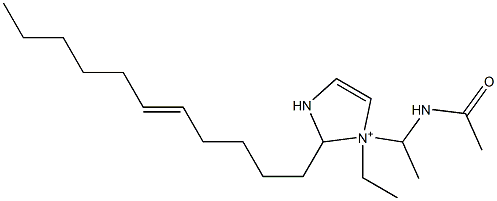 1-[1-(Acetylamino)ethyl]-1-ethyl-2-(5-undecenyl)-4-imidazoline-1-ium Structure
