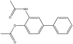 Acetic acid 2-acetylamino-4-phenylphenyl ester Structure