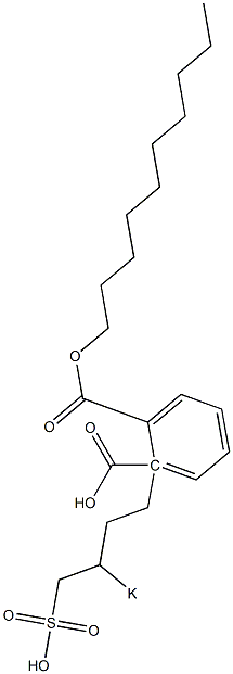 フタル酸1-デシル2-(3-ポタシオスルホブチル) 化学構造式