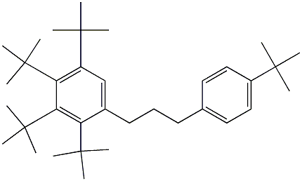 1-(2,3,4,5-テトラ-tert-ブチルフェニル)-3-(4-tert-ブチルフェニル)プロパン 化学構造式