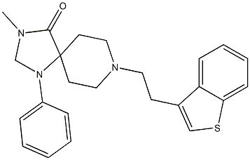 8-[2-(Benzo[b]thiophen-3-yl)ethyl]-3-methyl-1-phenyl-1,3,8-triazaspiro[4.5]decan-4-one Structure