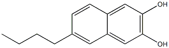 6-Butylnaphthalene-2,3-diol,,结构式