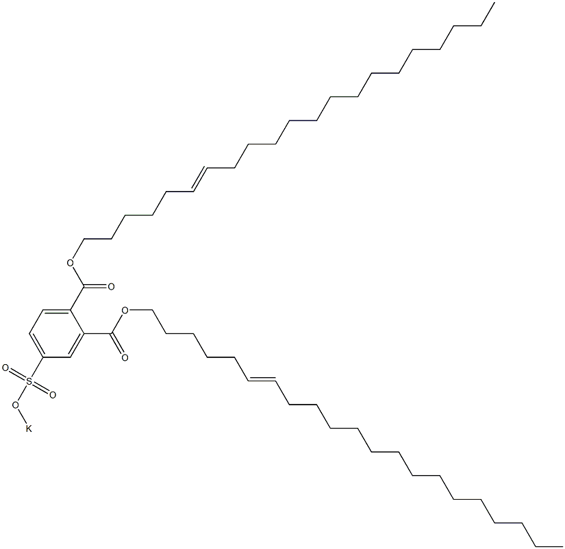 4-(ポタシオスルホ)フタル酸ジ(6-ヘニコセニル) 化学構造式