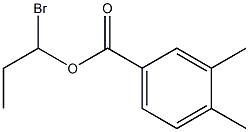 3,4-Dimethylbenzenecarboxylic acid 1-bromopropyl ester 结构式