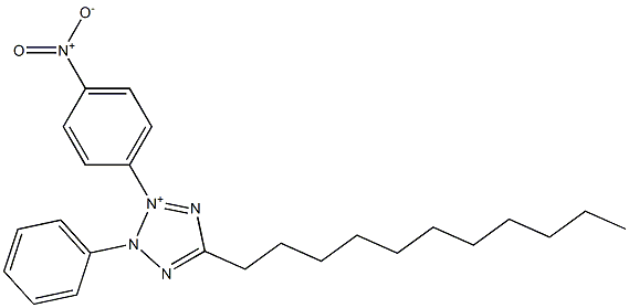 2-Phenyl-3-(p-nitrophenyl)-5-undecyl-2H-tetrazol-3-ium 结构式