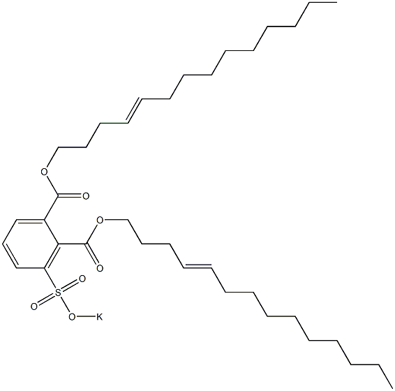 3-(Potassiosulfo)phthalic acid di(4-tetradecenyl) ester Struktur