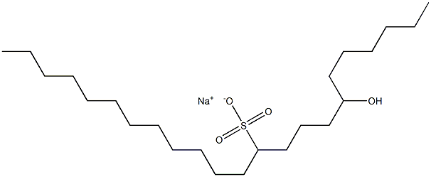7-ヒドロキシトリコサン-11-スルホン酸ナトリウム 化学構造式