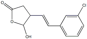 4-[(E)-2-(3-Chlorophenyl)ethenyl]-5-hydroxydihydrofuran-2(3H)-one Structure