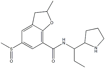 2,3-Dihydro-2-methyl-5-(methylsulfinyl)-N-[1-ethyl-2-pyrrolidinylmethyl]benzofuran-7-carboxamide Structure