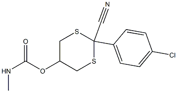 N-Methylcarbamic acid [2-cyano-2-(4-chlorophenyl)-1,3-dithian-5-yl] ester