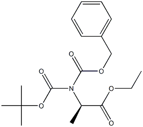 N-(Benzyloxycarbonyl)-N-(tert-butoxycarbonyl)-D-alanine ethyl ester Structure