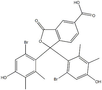 1,1-Bis(6-bromo-4-hydroxy-2,3-dimethylphenyl)-1,3-dihydro-3-oxoisobenzofuran-5-carboxylic acid 结构式