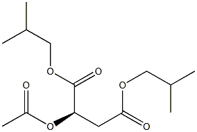 (+)-2-O-アセチル-D-りんご酸ジイソブチル 化学構造式