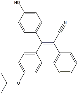 (E)-3-(4-Hydroxyphenyl)-3-(4-isopropyloxyphenyl)-2-phenylacrylonitrile 结构式