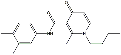 N-(3,4-Dimethylphenyl)-1-butyl-2,6-dimethyl-4-oxo-1,4-dihydro-3-pyridinecarboxamide Structure