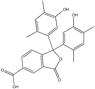 1,3-Dihydro-1,1-bis(5-hydroxy-2,4-dimethylphenyl)-3-oxoisobenzofuran-5-carboxylic acid Struktur