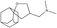 3-(ジメチルアミノメチル)スピロ[オキソラン-5,2'-アダマンタン] 化学構造式