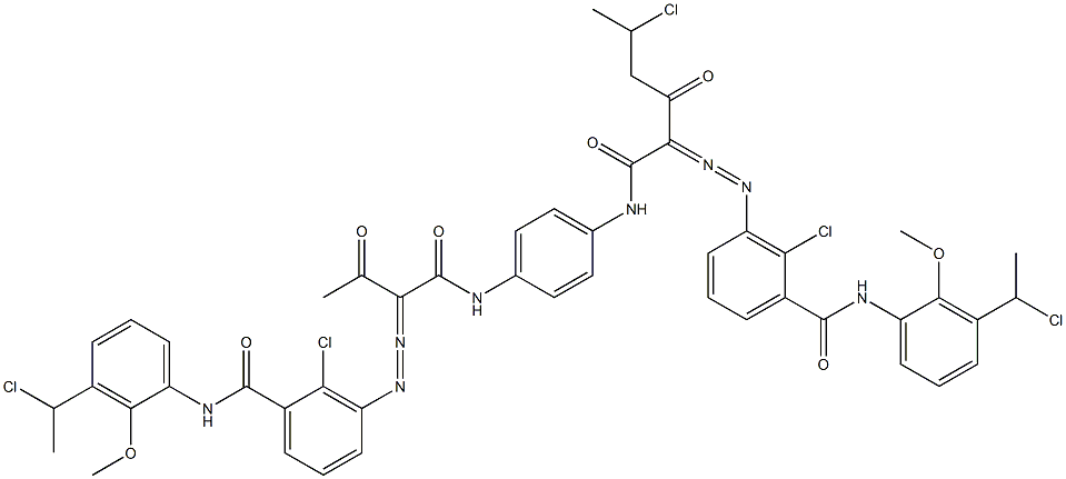 3,3'-[2-(1-Chloroethyl)-1,4-phenylenebis[iminocarbonyl(acetylmethylene)azo]]bis[N-[3-(1-chloroethyl)-2-methoxyphenyl]-2-chlorobenzamide]