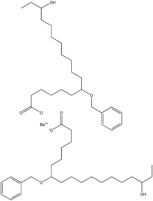 Bis(7-benzyloxy-16-hydroxystearic acid)barium salt Structure