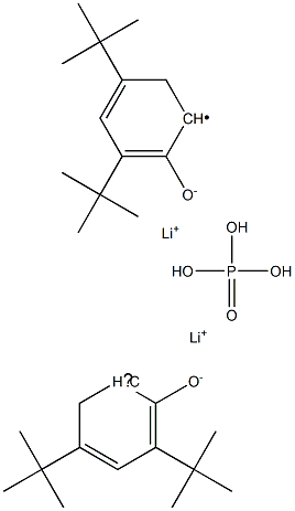 りん酸3,5-ジ-tert-ブチル-2-ヒドロキシフェニルジリチウム 化学構造式