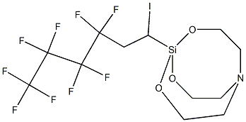 1-(1-Iodo-3,3,4,4,5,5,6,6,6-nonafluorohexyl)-2,8,9-trioxa-5-aza-1-silabicyclo[3.3.3]undecane 结构式