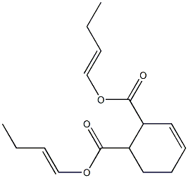 3-Cyclohexene-1,2-dicarboxylic acid bis(1-butenyl) ester,,结构式