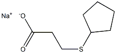 3-(Cyclopentylthio)propionic acid sodium salt Structure