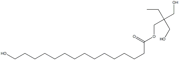 15-ヒドロキシペンタデカン酸2,2-ビス(ヒドロキシメチル)ブチル 化学構造式