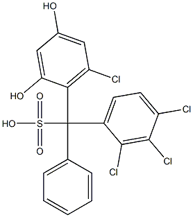  (6-Chloro-2,4-dihydroxyphenyl)(2,3,4-trichlorophenyl)phenylmethanesulfonic acid