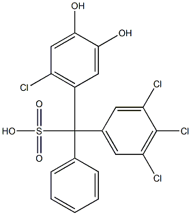 (6-Chloro-3,4-dihydroxyphenyl)(3,4,5-trichlorophenyl)phenylmethanesulfonic acid 结构式