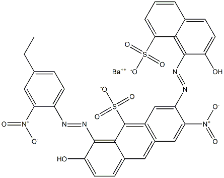 Bis[1-[(4-ethyl-2-nitrophenyl)azo]-2-hydroxy-8-naphthalenesulfonic acid]barium salt,,结构式