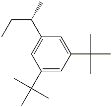 (+)-1-[(S)-sec-Butyl]-3,5-di-tert-butylbenzene Struktur