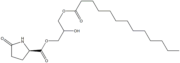 1-[(D-ピログルタモイル)オキシ]-2,3-プロパンジオール3-トリデカノアート 化学構造式