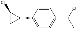 (1R,2S)-1-Chloro-2-[4-(1-chloroethyl)phenyl]cyclopropane Struktur