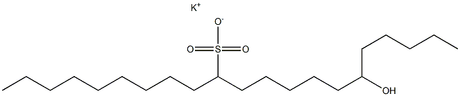 16-Hydroxyhenicosane-10-sulfonic acid potassium salt,,结构式