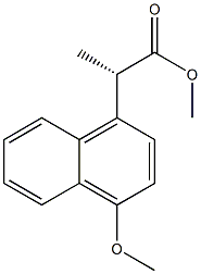 [S,(+)]-2-(4-Methoxy-1-naphtyl)propionic acid methyl ester Struktur