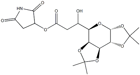 2-(1,2:3,4-Di-O-isopropyliden-alpha-D-galacto- pyranos-6-yl)-acetic-acid-hydroxysuccinimidester 结构式