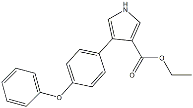 4-(4-PHENOXYPHENYL)-1H-PYRROLE-3-CARBOXYLIC ACID ETHYL ESTER 化学構造式