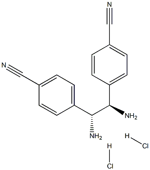 (R,R)-1,2-二(4-氰基苯)-1,2-乙二胺二盐酸盐,95%,E, , 结构式