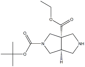 (3AS,6AS)-2-TERT-BUTYL 3A-ETHYL HEXAHYDROPYRROLO[3,4-C]PYRROLE-2,3A(1H)-DICARBOXYLATE,,结构式