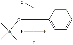 [(3-Chloro-1,1,1-trifluoro-2-phenylpropan-2-yl)oxy]trimethylsilane 化学構造式