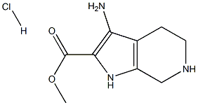 methyl 3-amino-4,5,6,7-tetrahydro-1H-pyrrolo[2,3-c]pyridine-2-carboxylate hydrochloride Structure